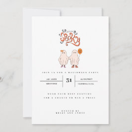 Laten krijgen spooky schattige spook halloween uit kaart