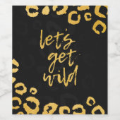 Laten krijgen Wild Zwart en Goud Bachelorette Part Wijn Etiket (Enkel label)