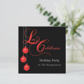 Laten we Aangepaste kerstfeestelijke uitnodiging v (Staand voorkant)