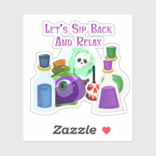 Laten we achterover leunen en ontspannen - Hallowe Sticker
