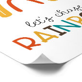 Laten we achtervolgen regenbogen Kwekerij Wall Art Poster (Hoek)