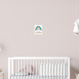 Laten we achtervolgen regenbogen Kwekerij Wall Art Poster