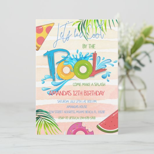 Laten we afkoelen door de uitnodiging van de poolp (Staand voorkant)