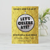 Laten we AFSTUDEREN Disco Ball Party vieren Kaart (Staand voorkant)