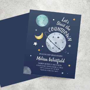 Laten we Aftellen Baby shower Buiten ruimte starte