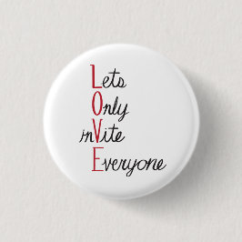 Laten we alleen iedereen uitnodigen met de hand ge ronde button 3,2 cm