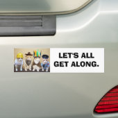 Laten we allemaal gaan bumpersticker (Op auto)