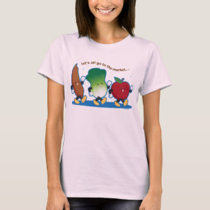 Laten we allemaal naar de markt gaan t-shirt