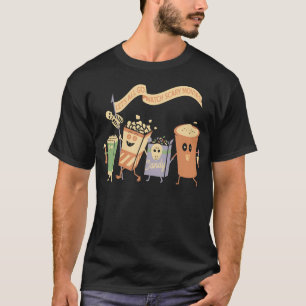 Laten we allemaal naar enge films gaan kijken t-shirt