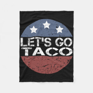 Laten we altijd kip uit taco gaan Funny American F Fleece Deken