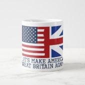 Laten we Amerika weer tot Groot-Brittannië maken - Extra Grote Mok (Voorkant)