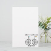 Laten we anders samen zijn briefpapier (Staand voorkant)