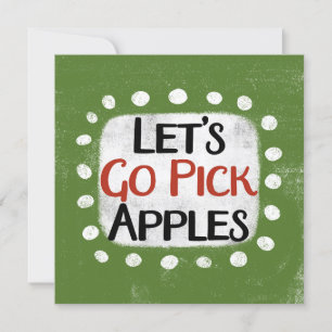 Laten we appels gaan plukken Wenskaart Kaart