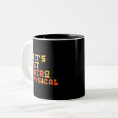 Laten we Astrofysieke Funny Astrofysics Puns halen Tweekleurige Koffiemok (Voorkant links)