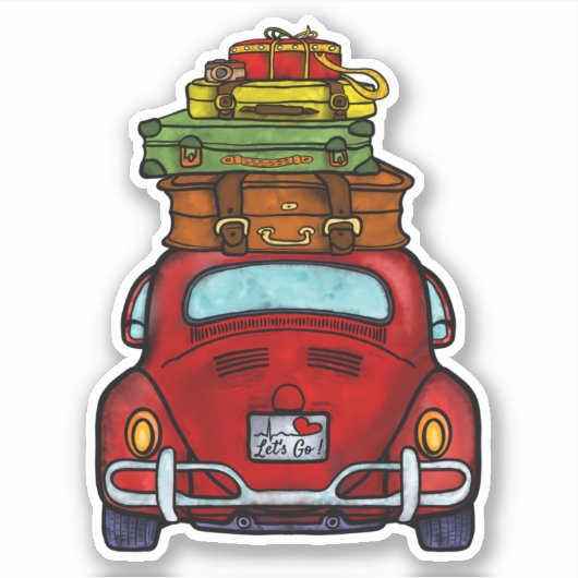 laten we auto gaan sticker (Voorkant)