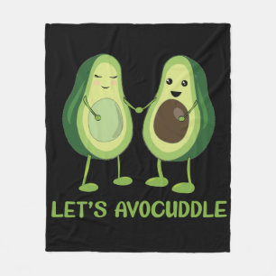 Laten we Avocuddle - Funny Avocado Pun Fleece Deken