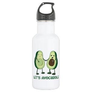 Laten we Avocuddle - Funny Avocado Pun Waterfles