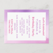 Laten we Axolotl Girl's verjaardagsfeestje vieren Briefkaart (Achterkant)