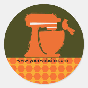 Laten we bakkerij bakker persoonlijke chef-kok kok ronde sticker