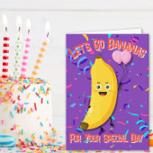 Laten we Bananas Birthday gaan Kaart