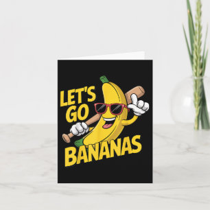 Laten we Bananen Gaan Funny Banaan Liefhebber Kaart