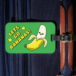 Laten we Bananen Gaan! Kelly Groen Bagagelabel