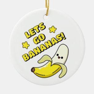 Laten we Bananen Gaan! Keramisch Ornament
