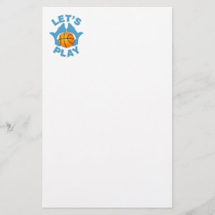 Laten we basketbal spelen briefpapier