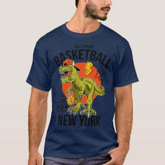 Laten we basketbal spelen met de rex New York T-shirt