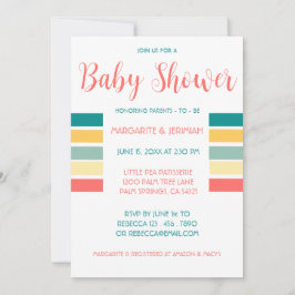 Laten we Beachy Baby shower Invitation nemen Kaart