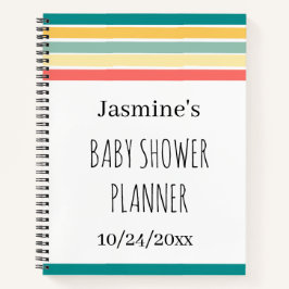 Laten we Beachy Baby shower Planner nemen Notitieboek