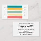 Laten we Beachy veelkleurige luier Raffle Informatiekaartje (Voorkant / Achterkant)