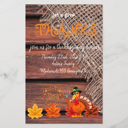 Laten we Bedankt geven Flyer (Voorkant)