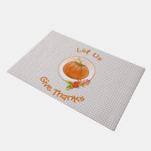 Laten we Bedankt geven - pompoen en bloemen Deurmat (Schuin)