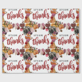 Laten we bedankt geven - Thanksgiving Cadeaupapier (Vlak)