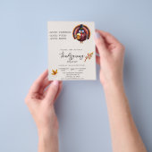 Laten we Bedankt   Thanksgiving eten Flyer (Hand)