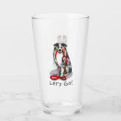 Laten we beginnen! Australian Shepherd (blauwe mer Glas (Achterkant)