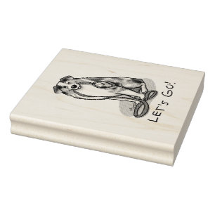 Laten we beginnen! Australian Shepherd (blauwe mer Rubberstempel