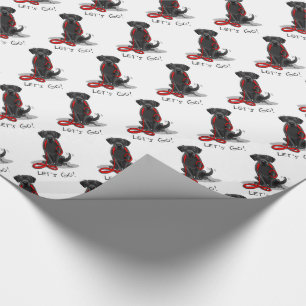 Laten we beginnen! Black Labrador Retriever - Cute Cadeaupapier