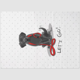 Laten we beginnen! Black Labrador Retriever - Cute Tissuepapier