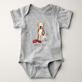 Laten we beginnen! Gele labrador Retriever - Cute  Romper (Voorkant)