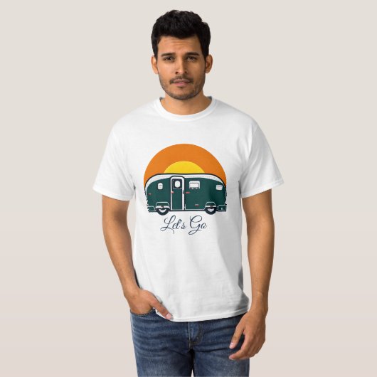 Laten we beginnen! Leuke  Camper RV T-shirt (Voorkant volledig)