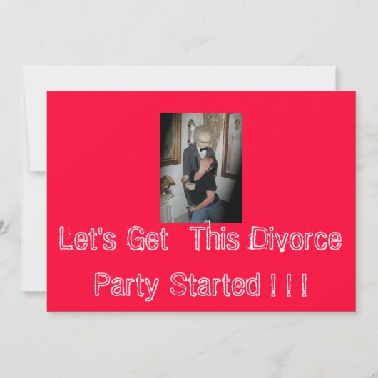 Laten we beginnen met deze Divorce Party... Kaart (Voorkant)