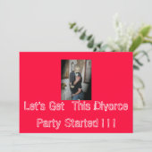 Laten we beginnen met deze Divorce Party... Kaart (Staand voorkant)