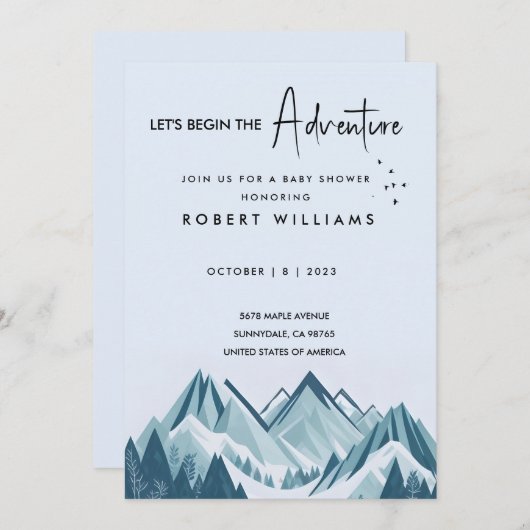 Laten we beginnen met het avontuurlijke Mountain B Kaart (Voorkant / Achterkant)