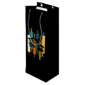 Laten we beginnen met reizen wijn cadeautas (Achterkant Gekanteld)