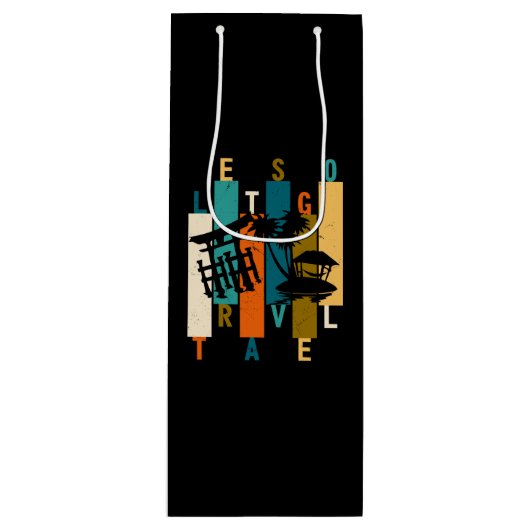 Laten we beginnen met reizen wijn cadeautas (Voorkant)