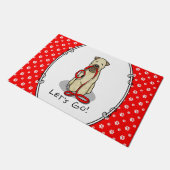 Laten we beginnen! Walk Wheaten Terrier Dog (piepe Deurmat (Schuin)