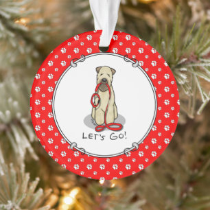 Laten we beginnen! Walk Wheaten Terrier Dog (piepe Ornament