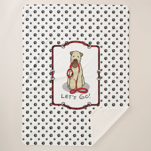 Laten we beginnen! Walk Wheaten Terrier Dog (piepe Sherpa Deken (Voorkant)